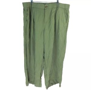 Torrid Green Wide Leg Crop Pants
